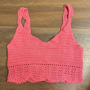 American Eagle Crochet Cropped Tank
